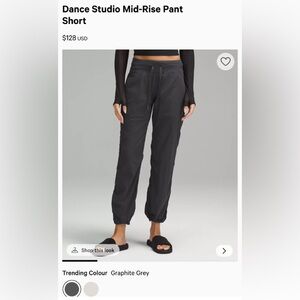 NewAuthenthic Lululemon Dance Studio Graphite Grey Mid-Rise joggers Pants 6 $128